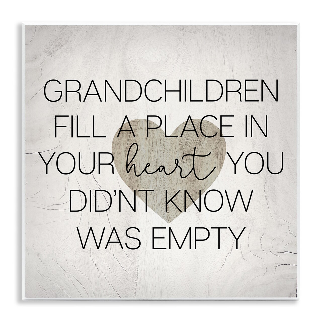 Stupell Industries Heartwarming Grandchildren Phrase Wall Plaque Art